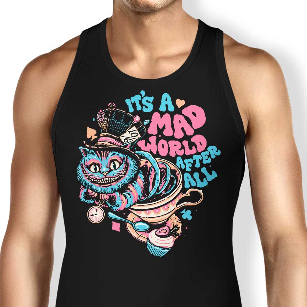 Mad World Cat Tank Top - Adult & Kids T-Shirts, Sweatshirts & Hoodies apparel design preview 1