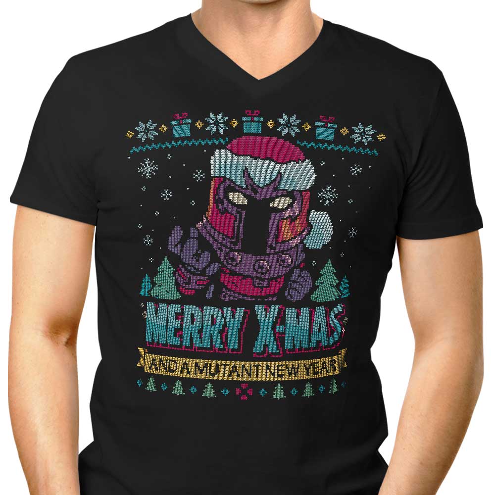 Magnetic Xmas Men's V-Neck - Adult & Kids T-Shirts, Sweatshirts & Hoodies apparel design preview 1