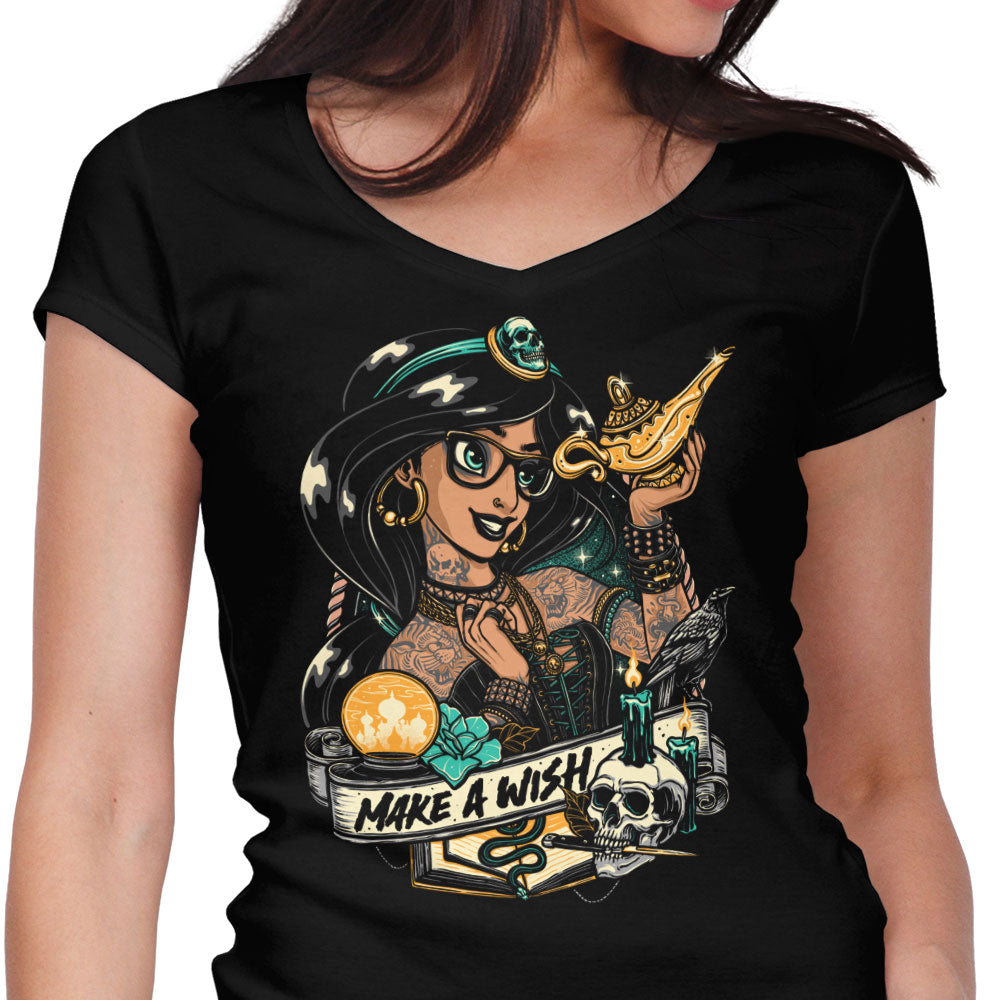 Make a Wish Women's V-Neck - Adult & Kids T-Shirts, Sweatshirts & Hoodies apparel design preview 1
