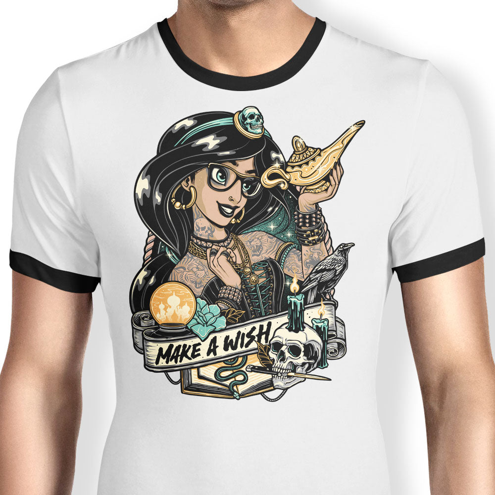 Make a Wish Ringer - Adult & Kids T-Shirts, Sweatshirts & Hoodies apparel design preview 1