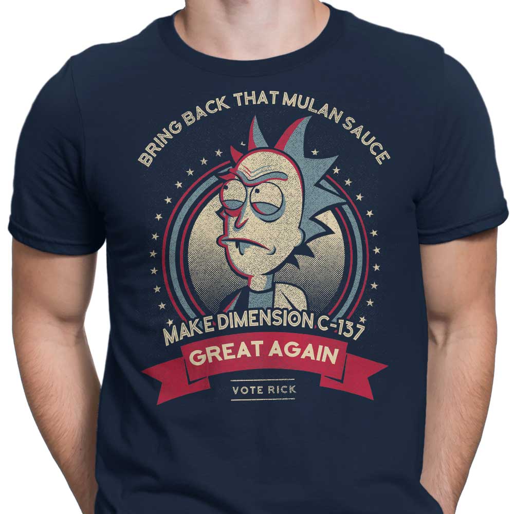 Make Dimension C-137 Great Again Men's Apparel - Adult & Kids T-Shirts, Sweatshirts & Hoodies apparel design preview 2