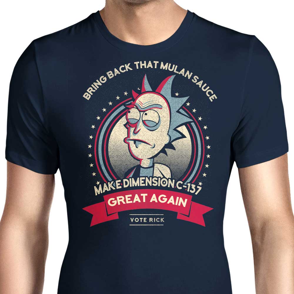 Make Dimension C-137 Great Again Men's Apparel - Adult & Kids T-Shirts, Sweatshirts & Hoodies apparel design preview 1