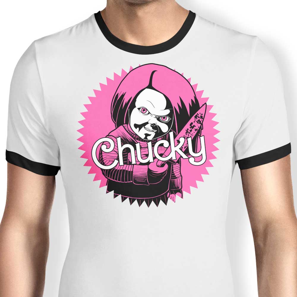 Malibu Doll Ringer - Adult & Kids T-Shirts, Sweatshirts & Hoodies apparel design preview 1