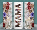 Mama Flowers 20 oz Skinny Tumbler Cup With Straw - Adult & Kids T-Shirts, Sweatshirts & Hoodies apparel design preview 1