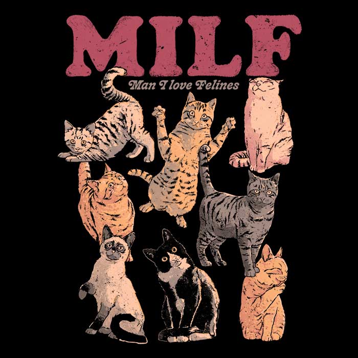 Man I Love Felines Men's Apparel - Adult & Kids T-Shirts, Sweatshirts & Hoodies apparel design preview 2