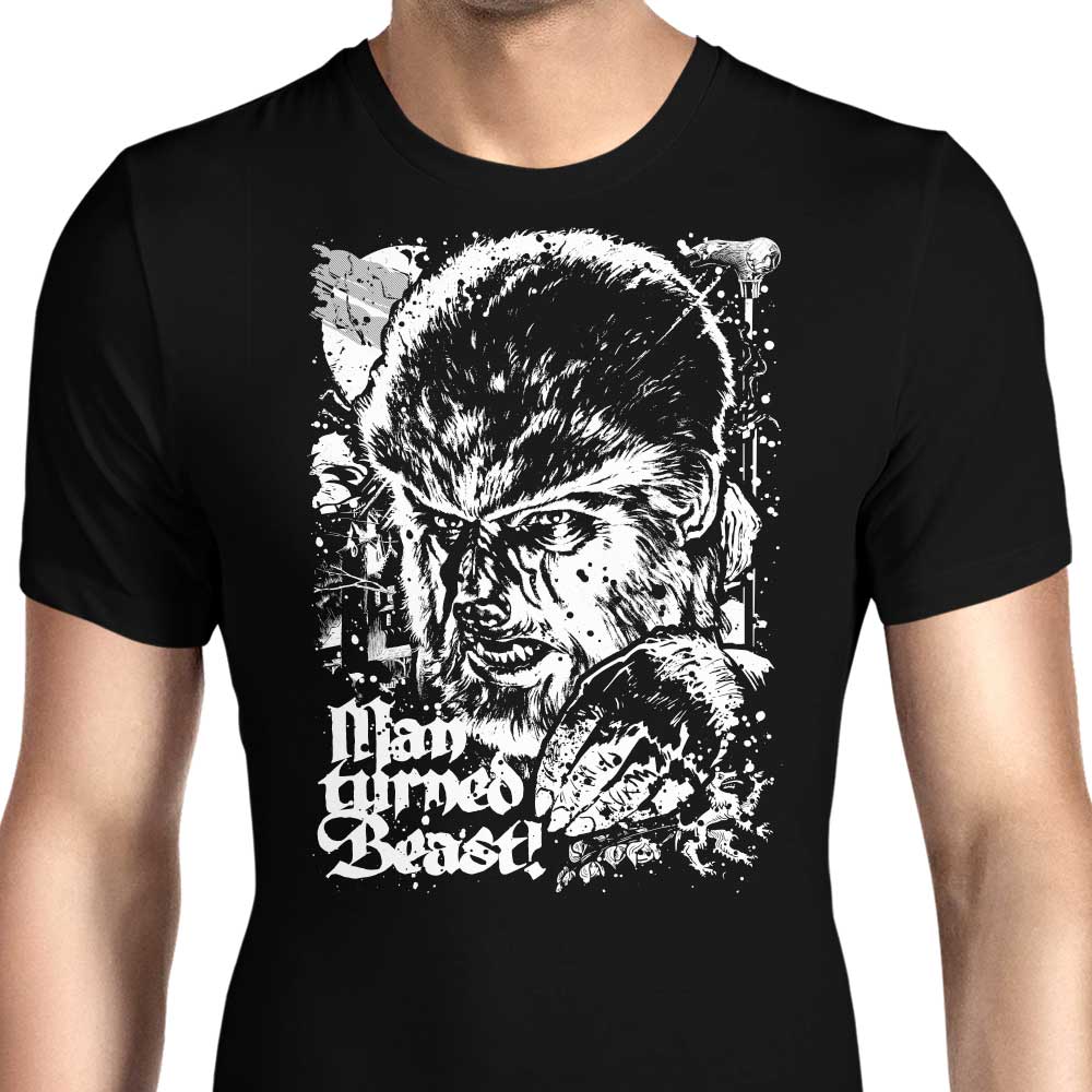 Man Turned Beast Men's Apparel - Adult & Kids T-Shirts, Sweatshirts & Hoodies apparel design preview 1