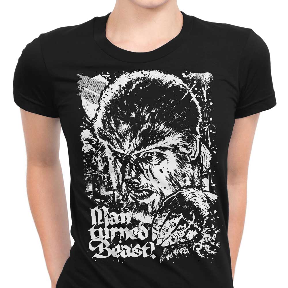 Man Turned Beast Women's Apparel - Adult & Kids T-Shirts, Sweatshirts & Hoodies apparel design preview 1