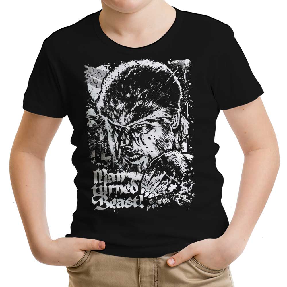 Man Turned Beast Youth Apparel - Adult & Kids T-Shirts, Sweatshirts & Hoodies apparel design preview 1