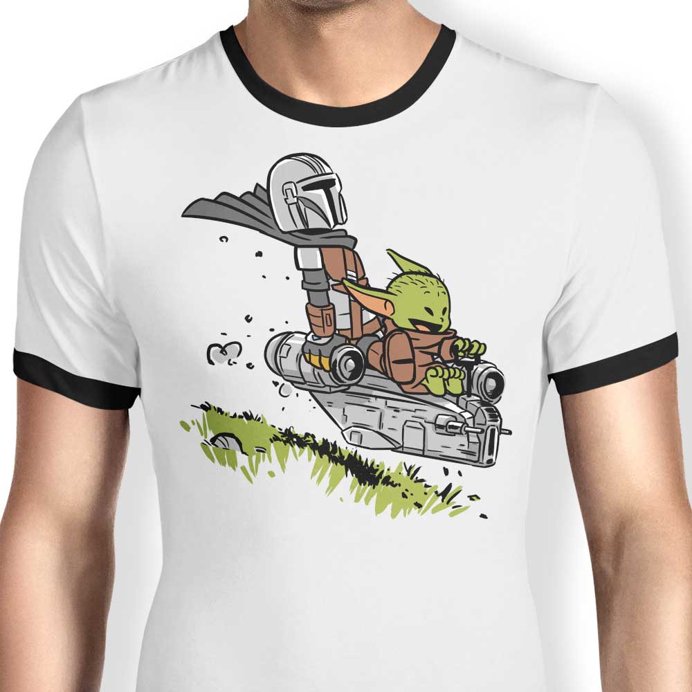 Mando and Child Ringer - Adult & Kids T-Shirts, Sweatshirts & Hoodies apparel design preview 1