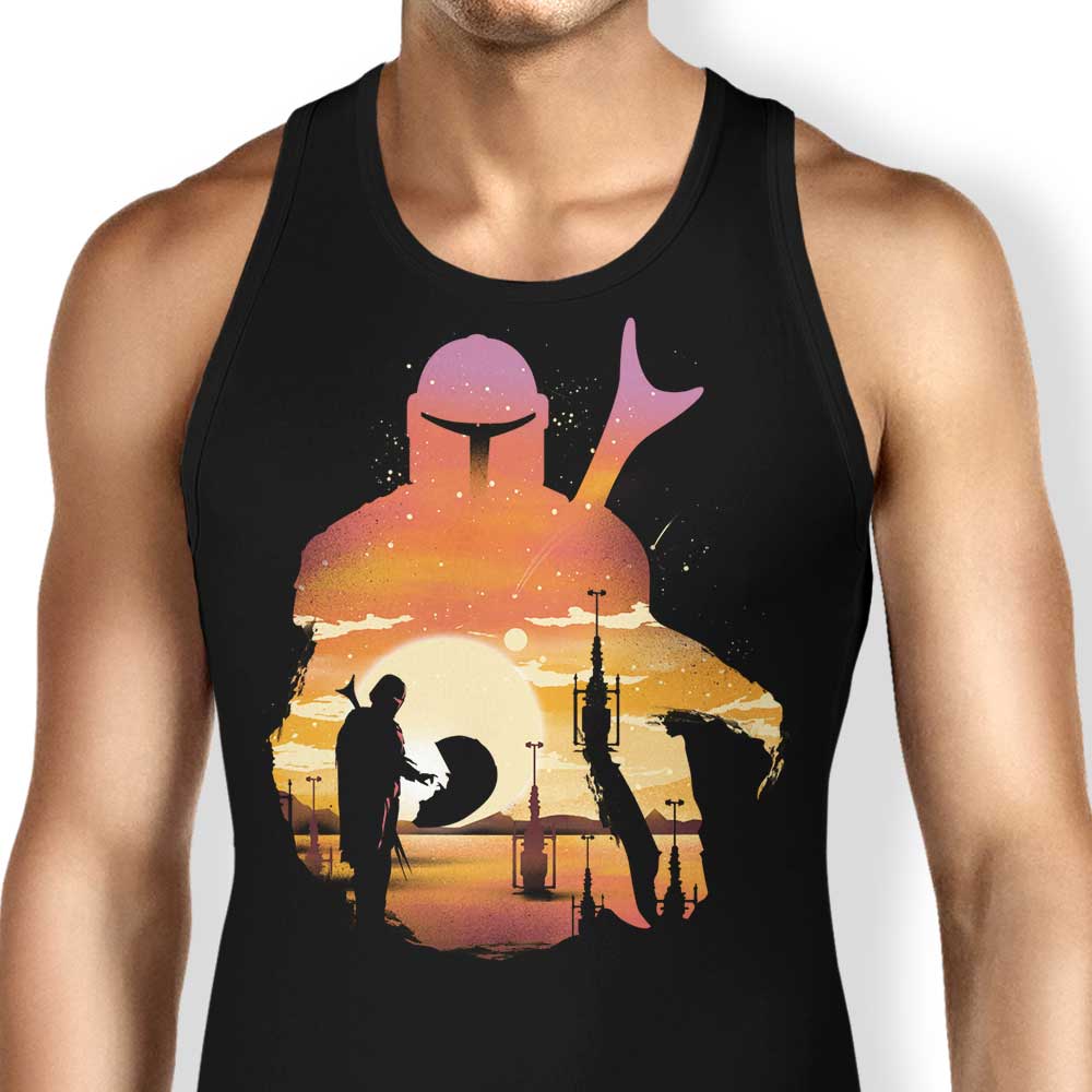 Mando Sunset Tank Top - Adult & Kids T-Shirts, Sweatshirts & Hoodies apparel design preview 1