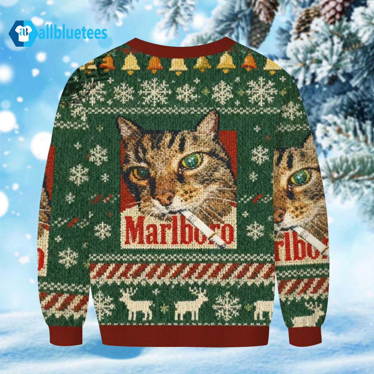 Marlboro Cat Smoking Ugly Christmas Sweater product image
