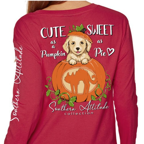 SALE Southern Attitude Preppy Pumpkin Puppy Fall - Adult & Kids T-Shirts, Sweatshirts & Hoodies apparel design preview 1
