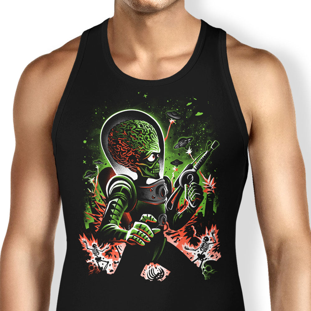 Mars Invasion Tank Top - Adult & Kids T-Shirts, Sweatshirts & Hoodies apparel design preview 1
