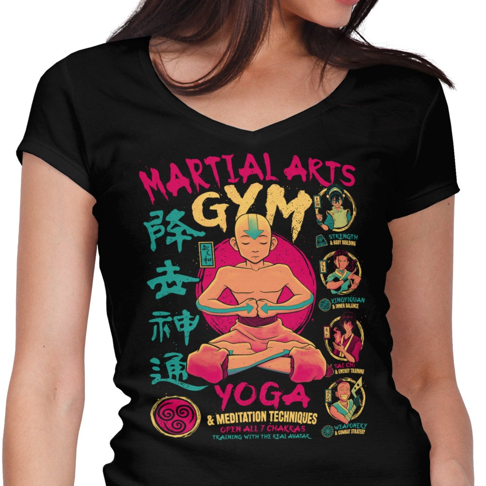Martial Arts Gym Women's V-Neck - Adult & Kids T-Shirts, Sweatshirts & Hoodies apparel design preview 1