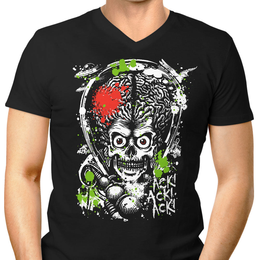 Martian Mayhem Men's V-Neck - Adult & Kids T-Shirts, Sweatshirts & Hoodies apparel design preview 1