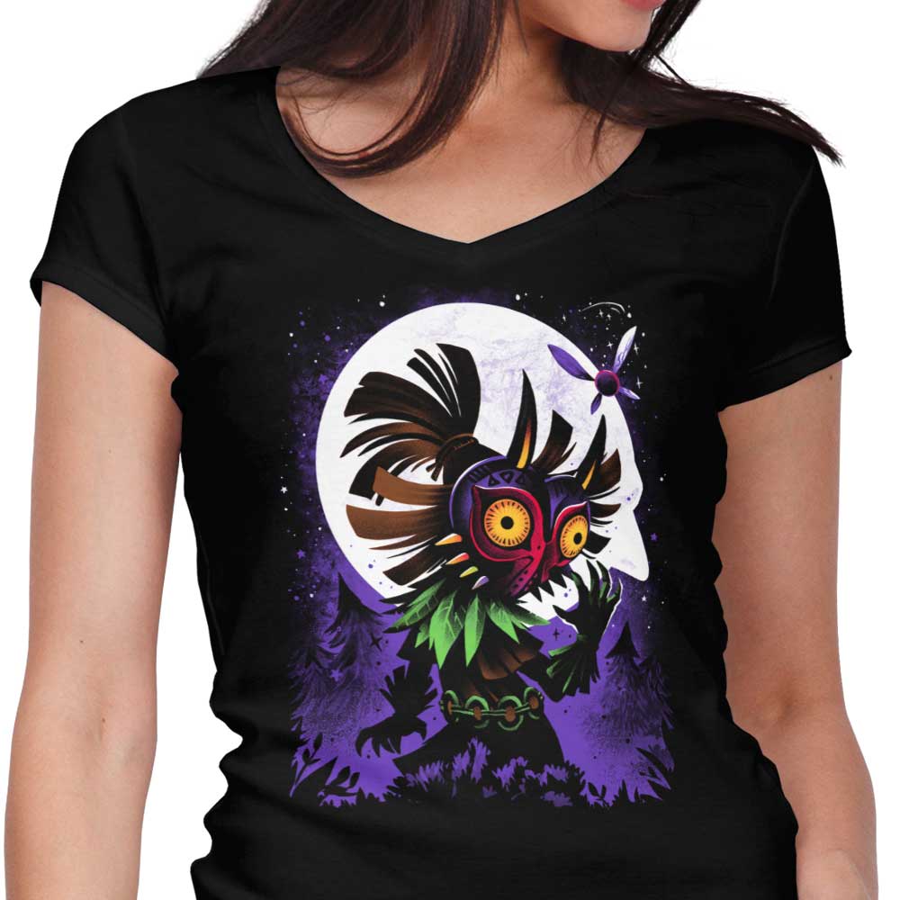 Masked Sorcerer Women's V-Neck - Adult & Kids T-Shirts, Sweatshirts & Hoodies apparel design preview 1