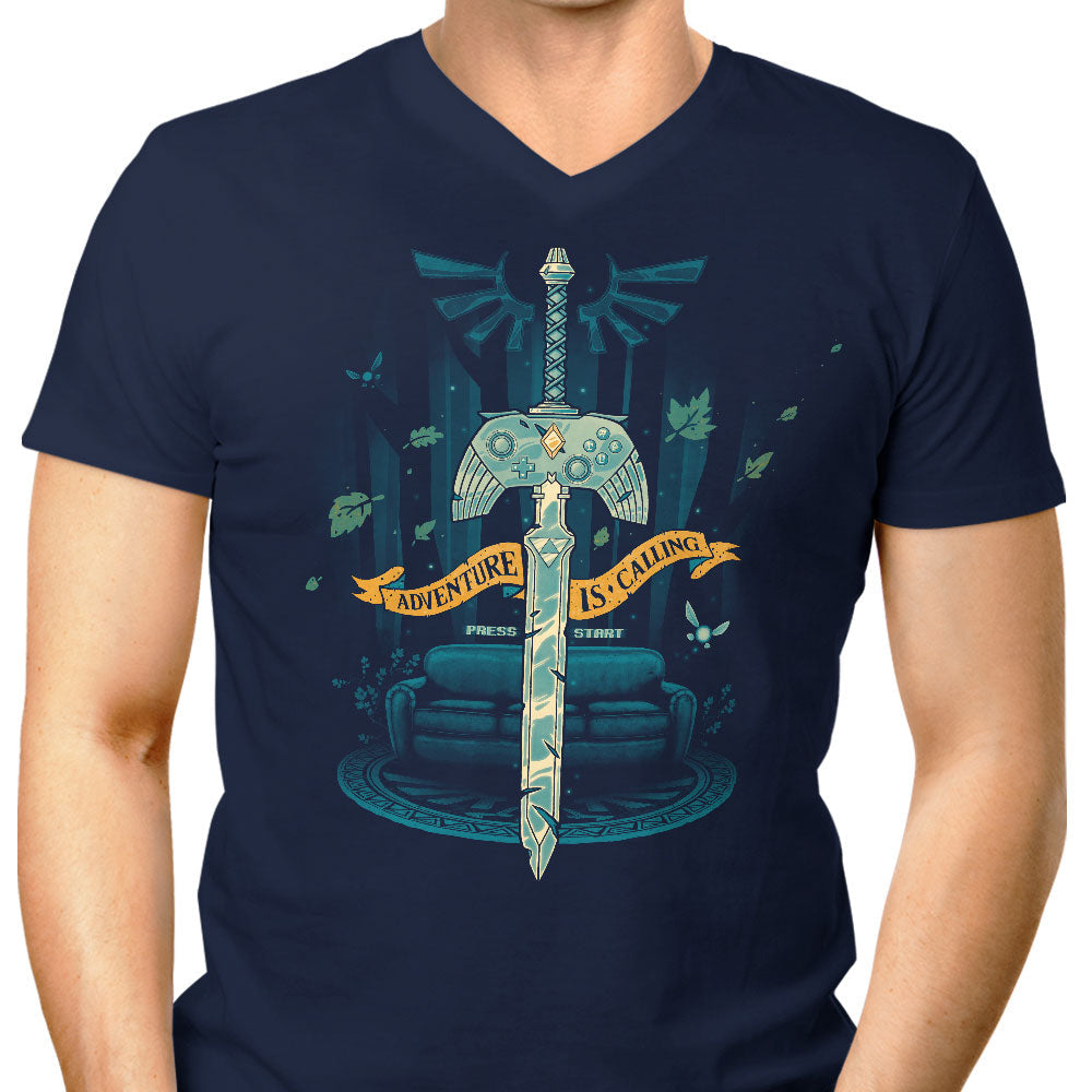 Master Controller Men's V-Neck - Adult & Kids T-Shirts, Sweatshirts & Hoodies apparel design preview 1