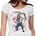 Master of the Fist Sumi-e Women's V-Neck - Adult & Kids T-Shirts, Sweatshirts & Hoodies apparel design preview 1