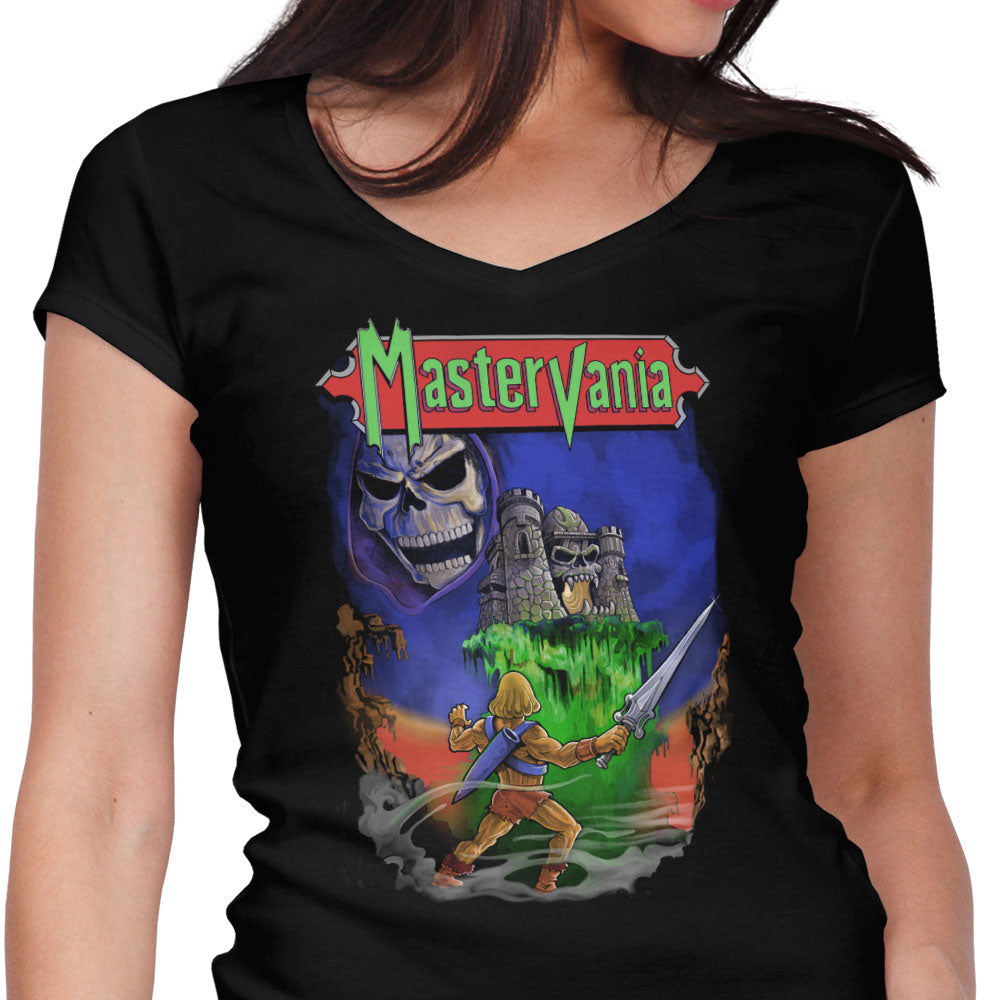 Mastervania Women's V-Neck - Adult & Kids T-Shirts, Sweatshirts & Hoodies apparel design preview 1