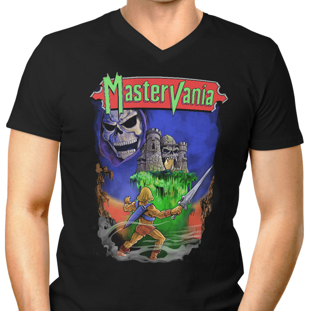 Mastervania Men's V-Neck - Adult & Kids T-Shirts, Sweatshirts & Hoodies apparel design preview 1