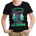 Me and My Demons Youth Apparel - Adult & Kids T-Shirts, Sweatshirts & Hoodies apparel design preview 1