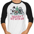 Mean Christmas 3/4 Sleeve Raglan - Adult & Kids T-Shirts, Sweatshirts & Hoodies apparel design preview 1