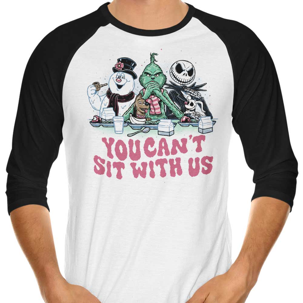 Mean Christmas 3/4 Sleeve Raglan - Adult & Kids T-Shirts, Sweatshirts & Hoodies apparel design preview 1