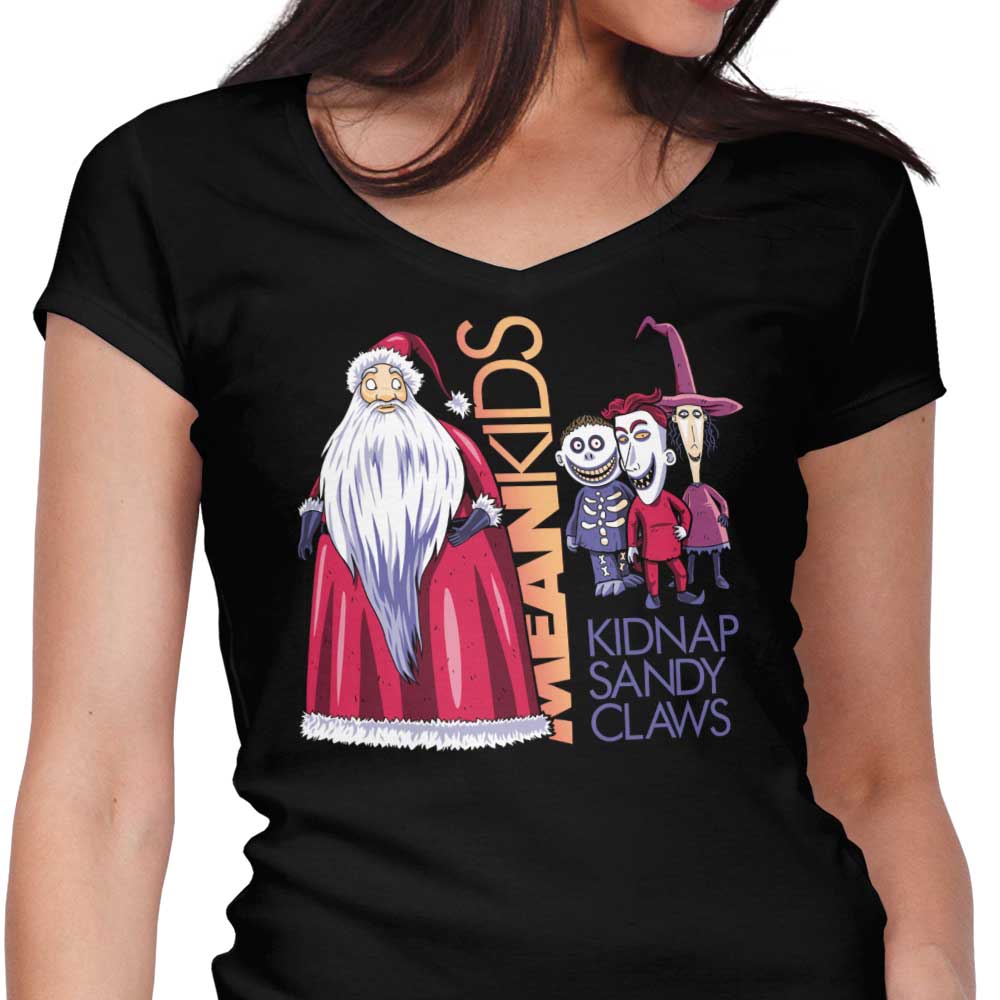 Mean Kids Women's V-Neck - Adult & Kids T-Shirts, Sweatshirts & Hoodies apparel design preview 1