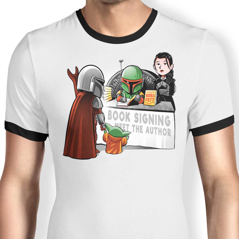 Meet the Author Ringer - Adult & Kids T-Shirts, Sweatshirts & Hoodies apparel design preview 1