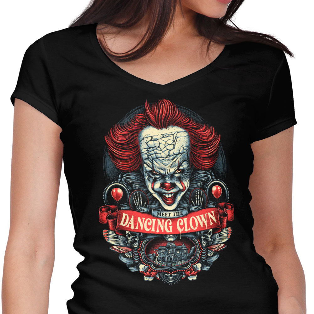 Meet the Dancing Clown Women's V-Neck - Adult & Kids T-Shirts, Sweatshirts & Hoodies apparel design preview 1