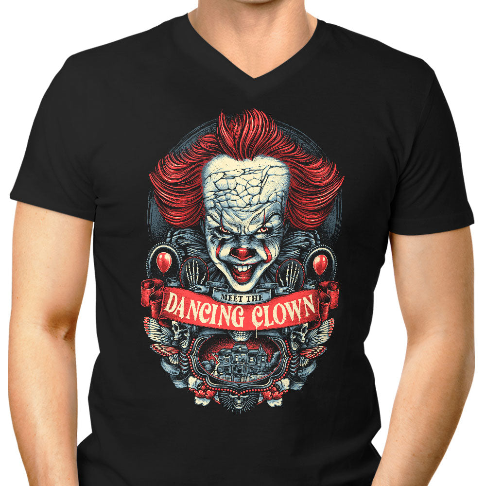 Meet the Dancing Clown Men's V-Neck - Adult & Kids T-Shirts, Sweatshirts & Hoodies apparel design preview 1