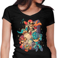 Mega Console Gamer Women's V-Neck - Adult & Kids T-Shirts, Sweatshirts & Hoodies apparel design preview 1
