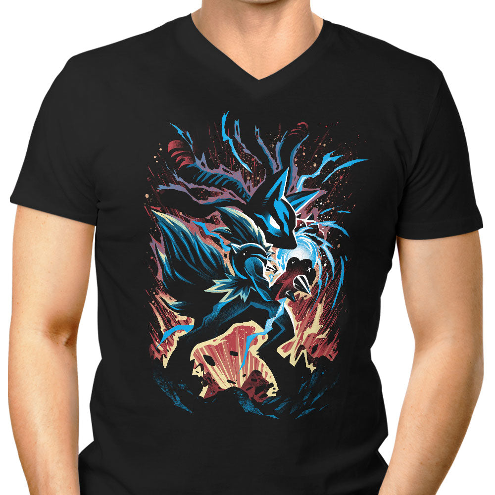Mega Force of Aura Men's V-Neck - Adult & Kids T-Shirts, Sweatshirts & Hoodies apparel design preview 1