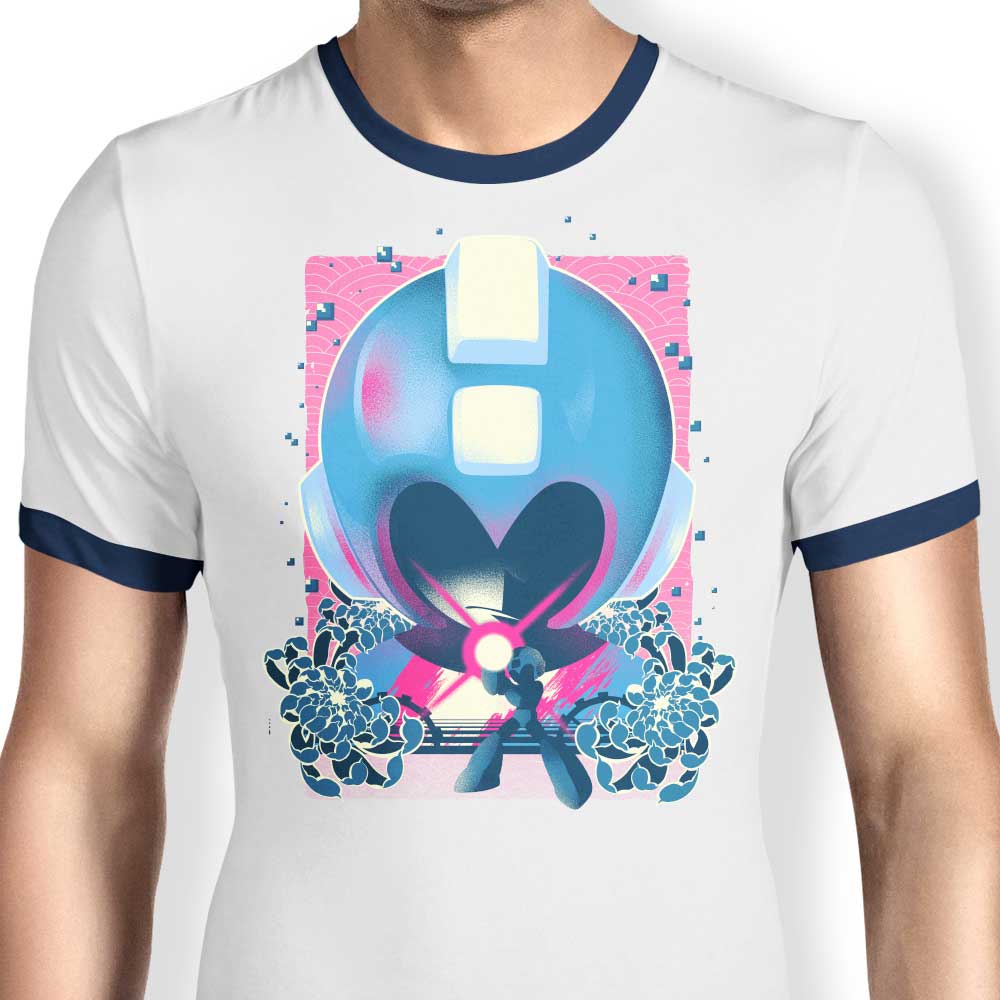 Mega Hero Ringer - Adult & Kids T-Shirts, Sweatshirts & Hoodies apparel design preview 1