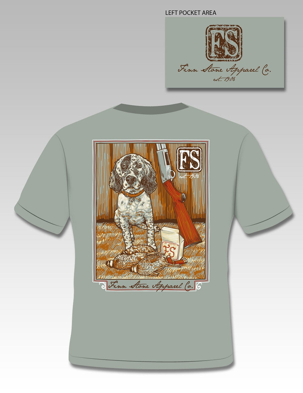 Finn Stone Apparel Mellies Prize Dog Gun Comfort - Adult & Kids T-Shirts, Sweatshirts & Hoodies apparel design preview 1