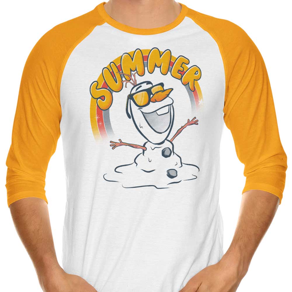 Melting Summer 3/4 Sleeve Raglan - Adult & Kids T-Shirts, Sweatshirts & Hoodies apparel design preview 1