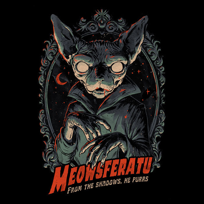 Meowsferatu - Adult & Kids T-Shirts, Sweatshirts & Hoodies apparel design preview 2