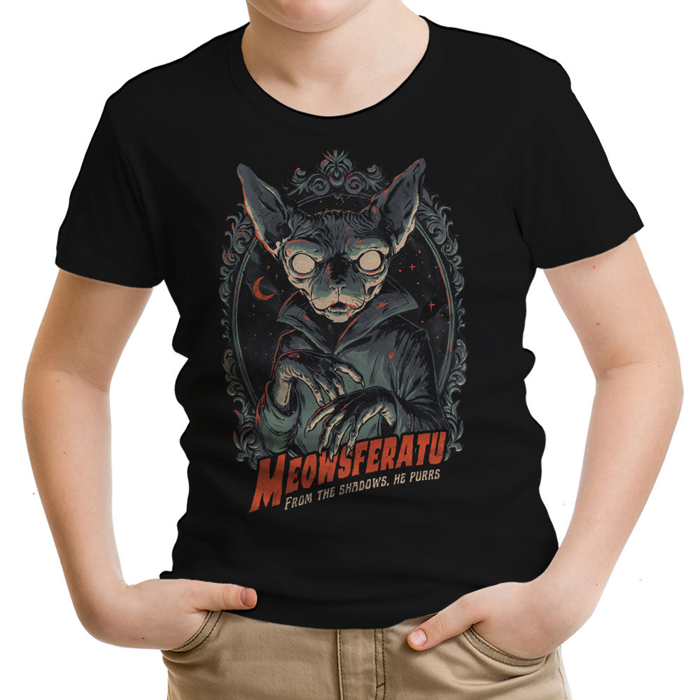 Meowsferatu Youth Apparel - Adult & Kids T-Shirts, Sweatshirts & Hoodies apparel design preview 1