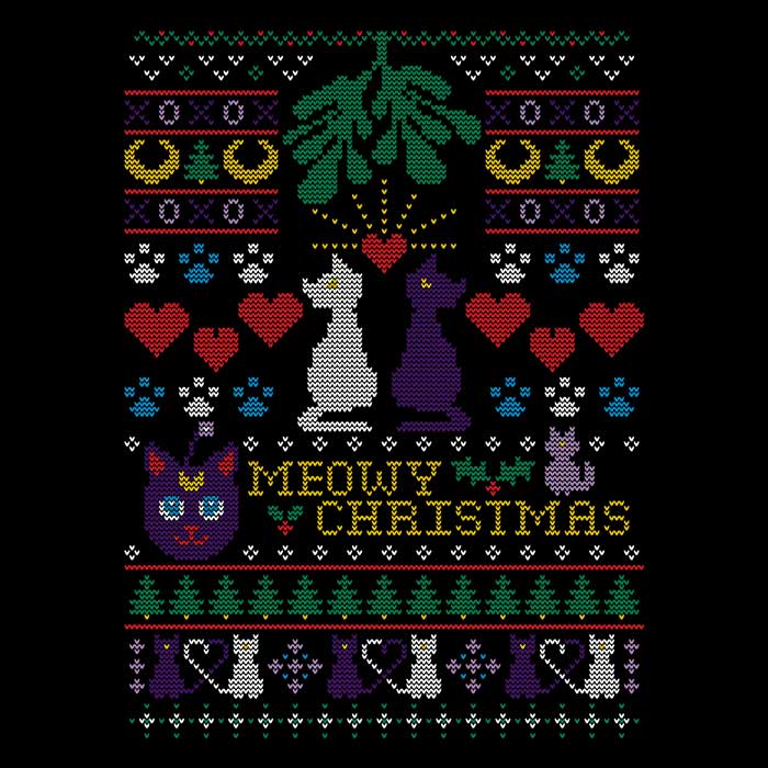 Meowy Christmas - Adult & Kids T-Shirts, Sweatshirts & Hoodies apparel design preview 2
