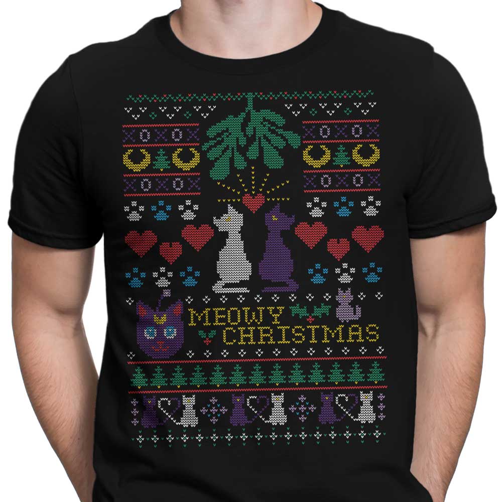 Meowy Christmas Men's Apparel - Adult & Kids T-Shirts, Sweatshirts & Hoodies apparel design preview 2
