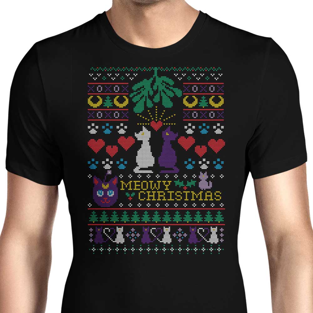 Meowy Christmas Men's Apparel - Adult & Kids T-Shirts, Sweatshirts & Hoodies apparel design preview 1