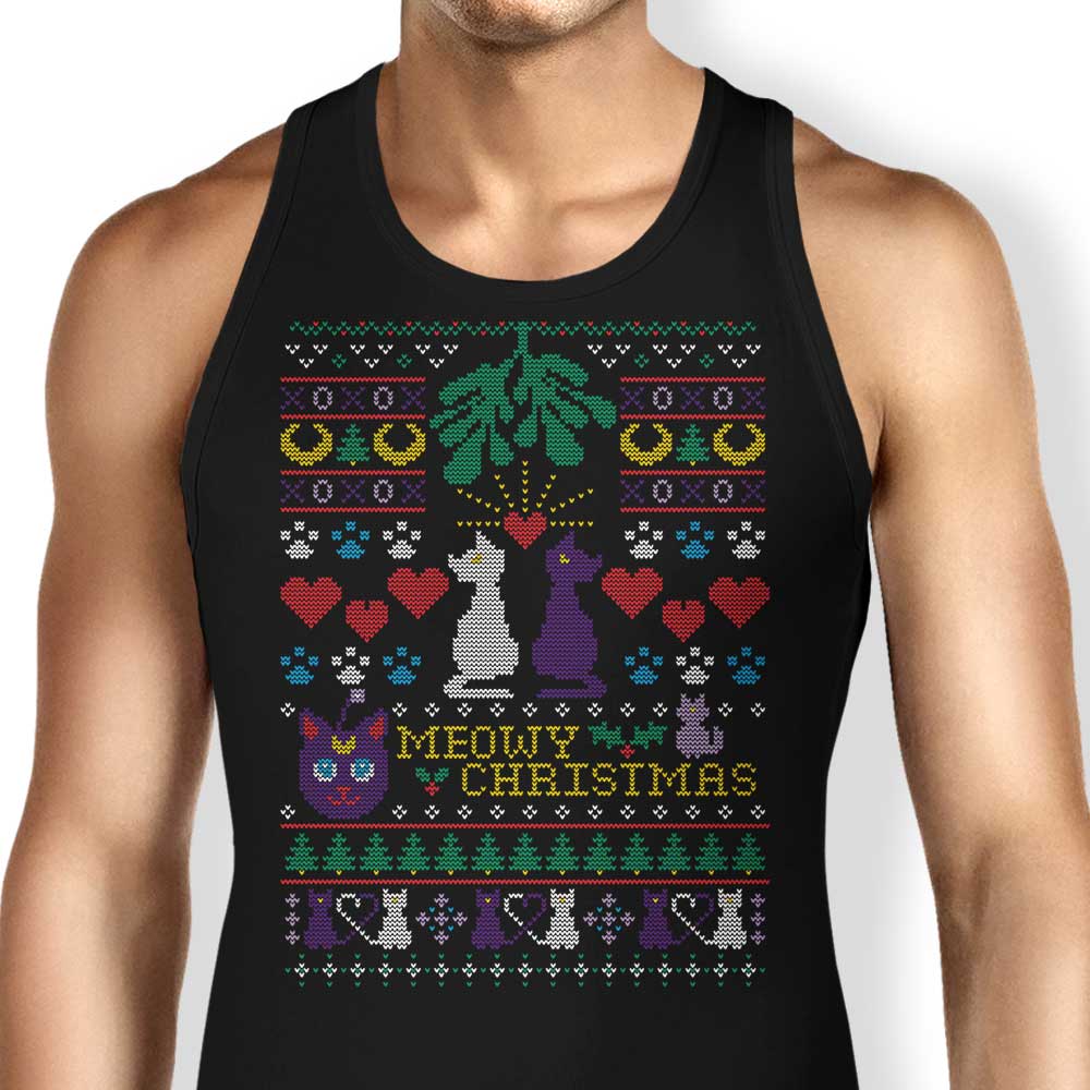 Meowy Christmas Tank Top - Adult & Kids T-Shirts, Sweatshirts & Hoodies apparel design preview 1