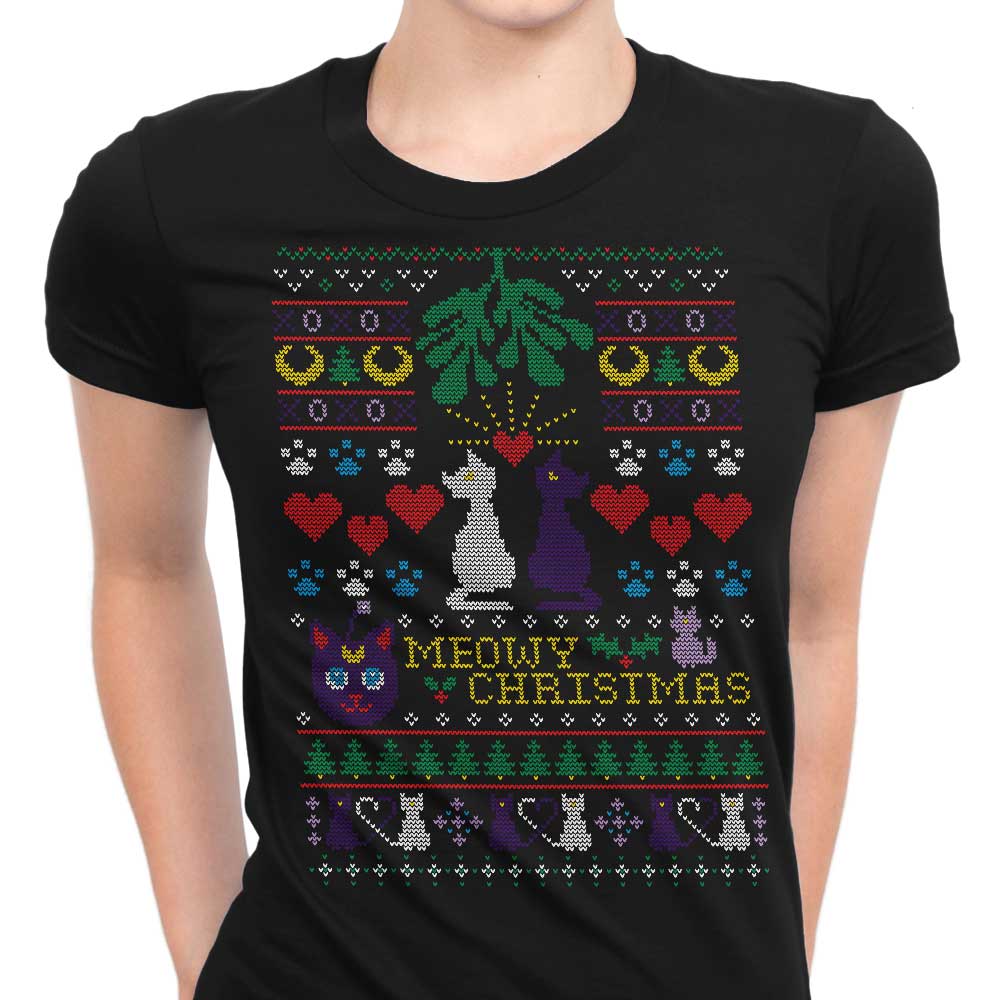 Meowy Christmas Women's Apparel - Adult & Kids T-Shirts, Sweatshirts & Hoodies apparel design preview 1