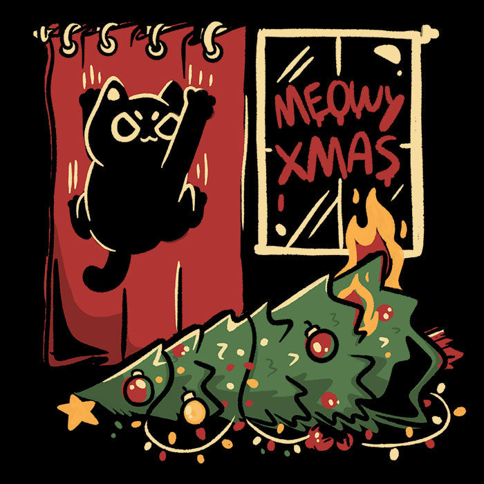 Meowy Xmas Tank Top - Adult & Kids T-Shirts, Sweatshirts & Hoodies apparel design preview 2