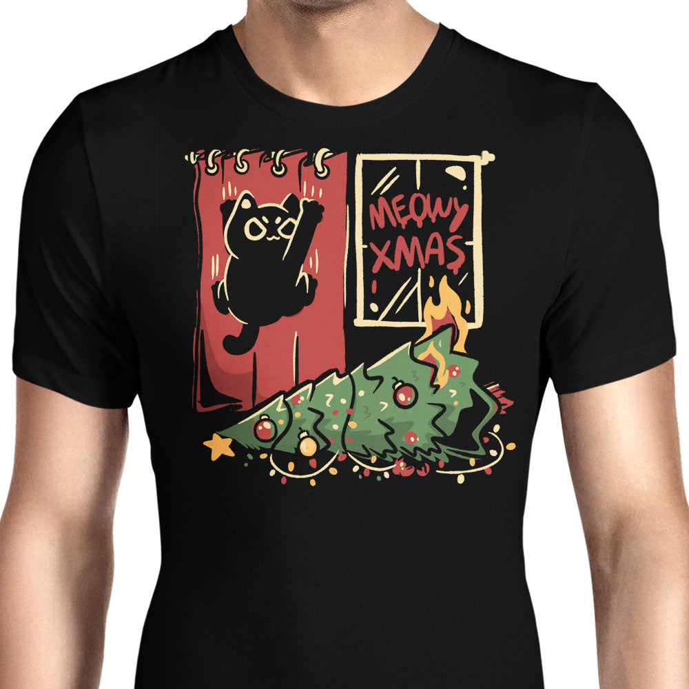 Meowy Xmas Men's Apparel - Adult & Kids T-Shirts, Sweatshirts & Hoodies apparel design preview 1