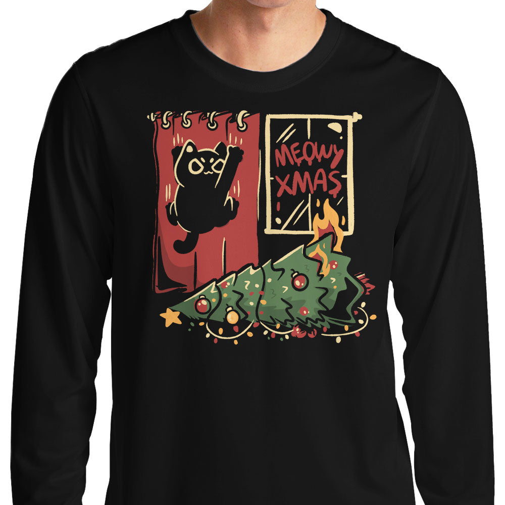Meowy Xmas - Adult & Kids T-Shirts, Sweatshirts & Hoodies apparel design preview 1