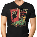 Meowy Xmas Men's V-Neck - Adult & Kids T-Shirts, Sweatshirts & Hoodies apparel design preview 1