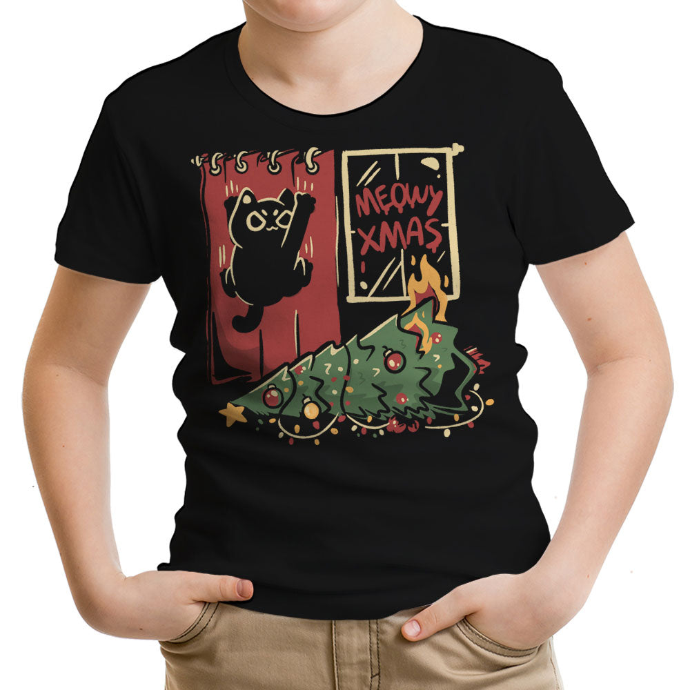 Meowy Xmas Youth Apparel - Adult & Kids T-Shirts, Sweatshirts & Hoodies apparel design preview 1