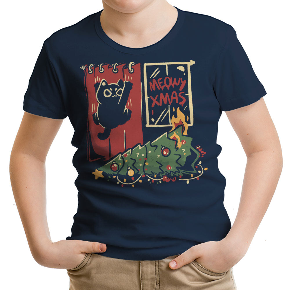 Meowy Xmas Youth Apparel - Adult & Kids T-Shirts, Sweatshirts & Hoodies apparel design preview 2