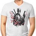 Merc Portrait Sumi-e Men's V-Neck - Adult & Kids T-Shirts, Sweatshirts & Hoodies apparel design preview 1